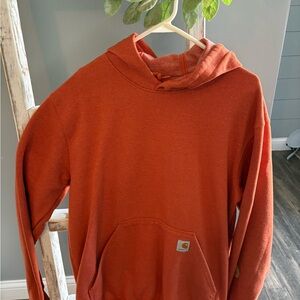 Carhartt Orange Hooded Work Pullover